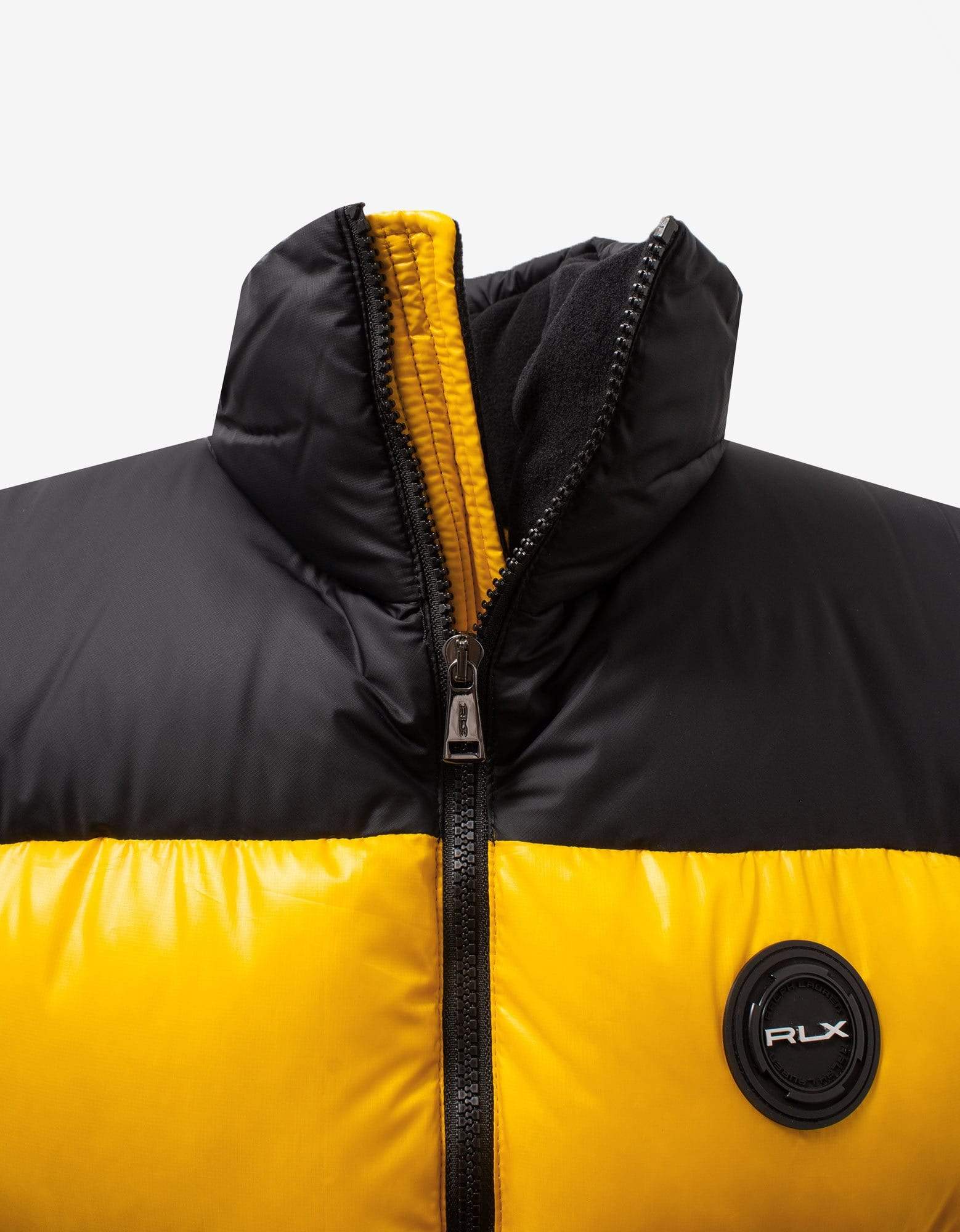 Ralph Lauren RLX Carleton Black Yellow Down Gilet Zoo Fashions