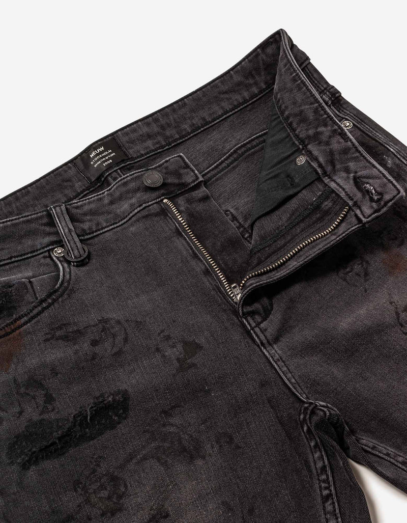 Rebel Skinny Haunt Art Rip Jeans