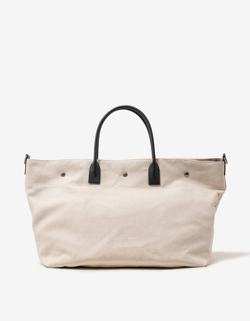 Saint Laurent Beige & Black Rive Gauche Maxi Shopping Bag