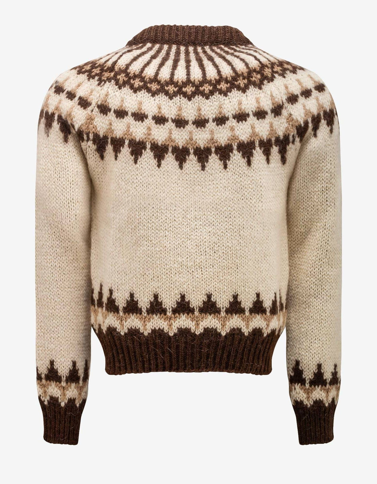 Saint Laurent Beige Fair Isle Wool & Mohair Sweater