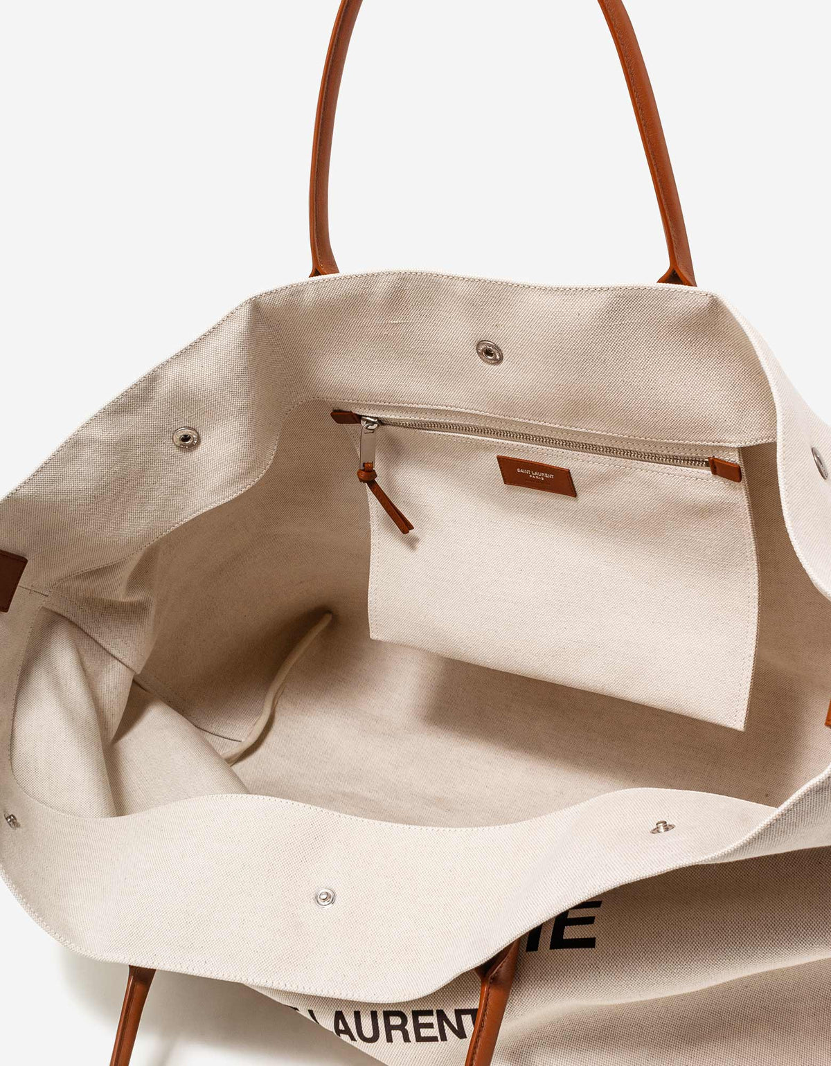 Saint Laurent Beige Rive Gauche Maxi Shopping Bag – Zoo Fashions