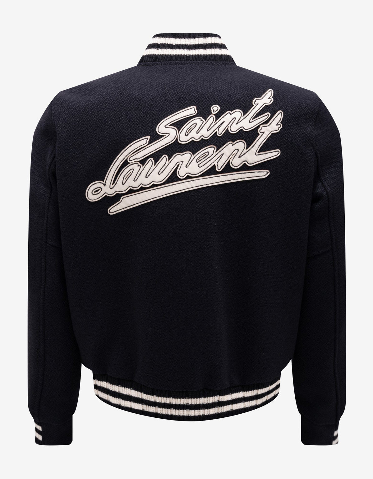 Saint Laurent Black College Teddy Jacket