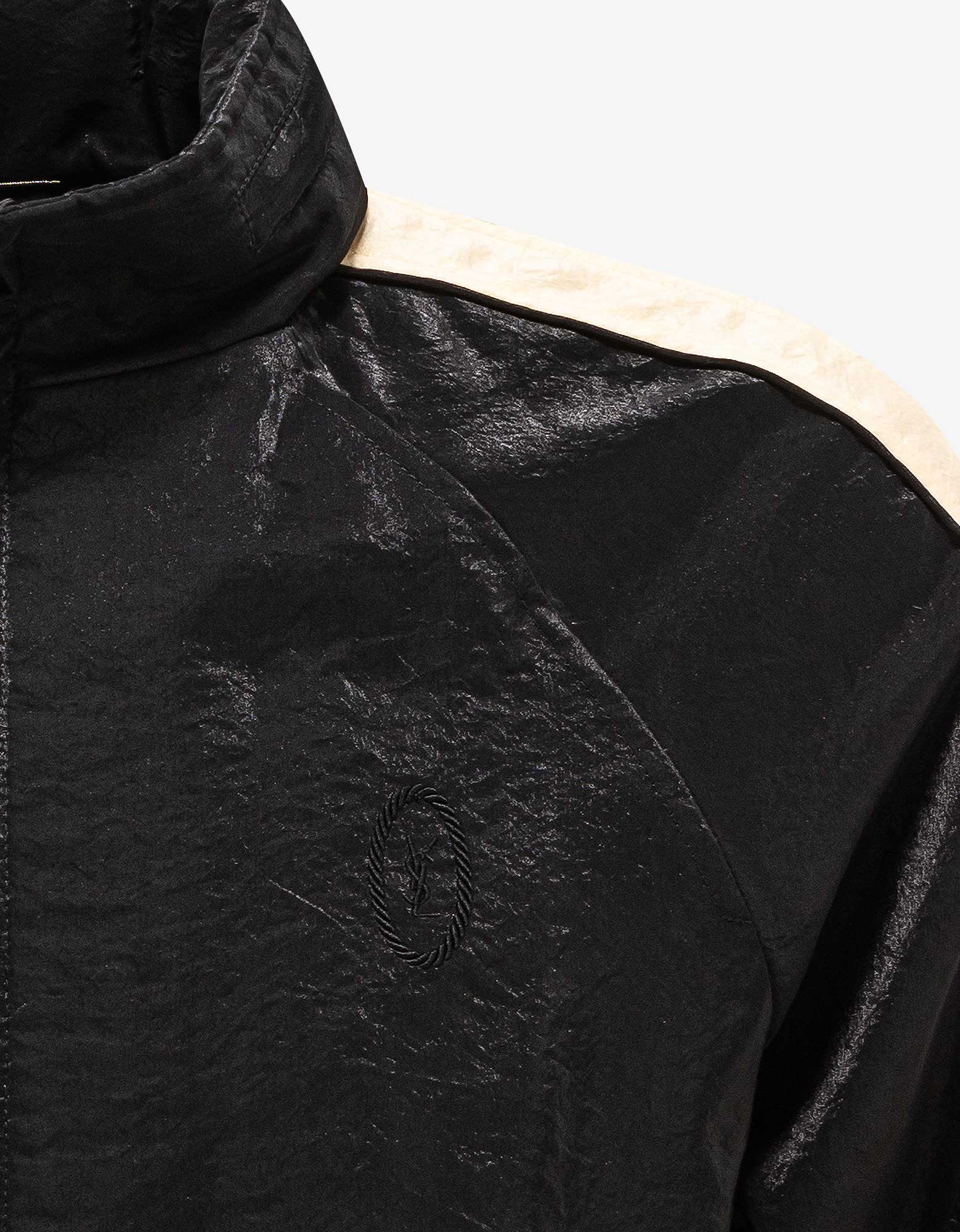 Saint Laurent Black Crinkle-Effect Monogram Teddy Jacket Saint Laurent Black Crinkle-Effect Monogram Teddy Jacket
