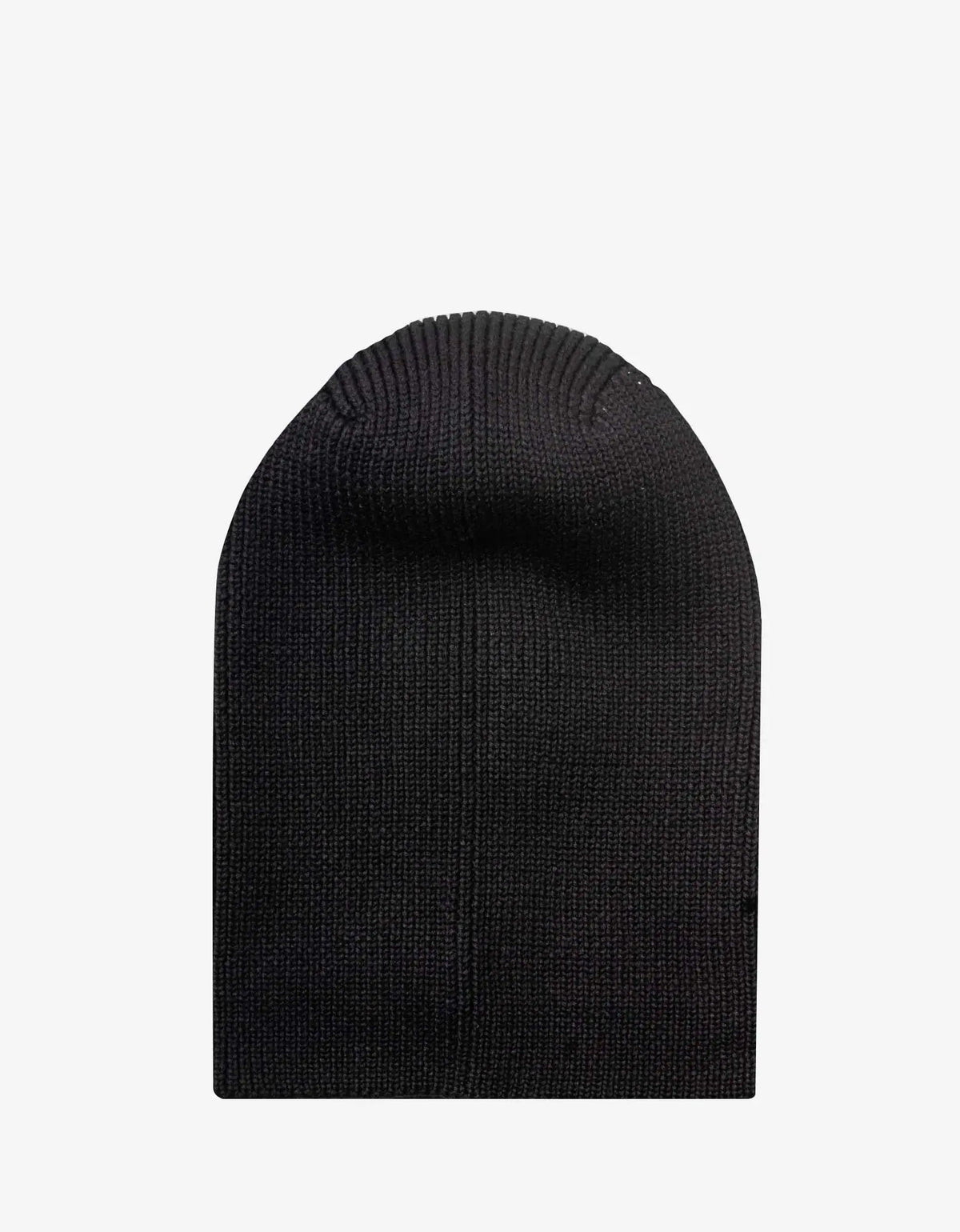 Saint Laurent Black Large Ribbed Wool Balaclava