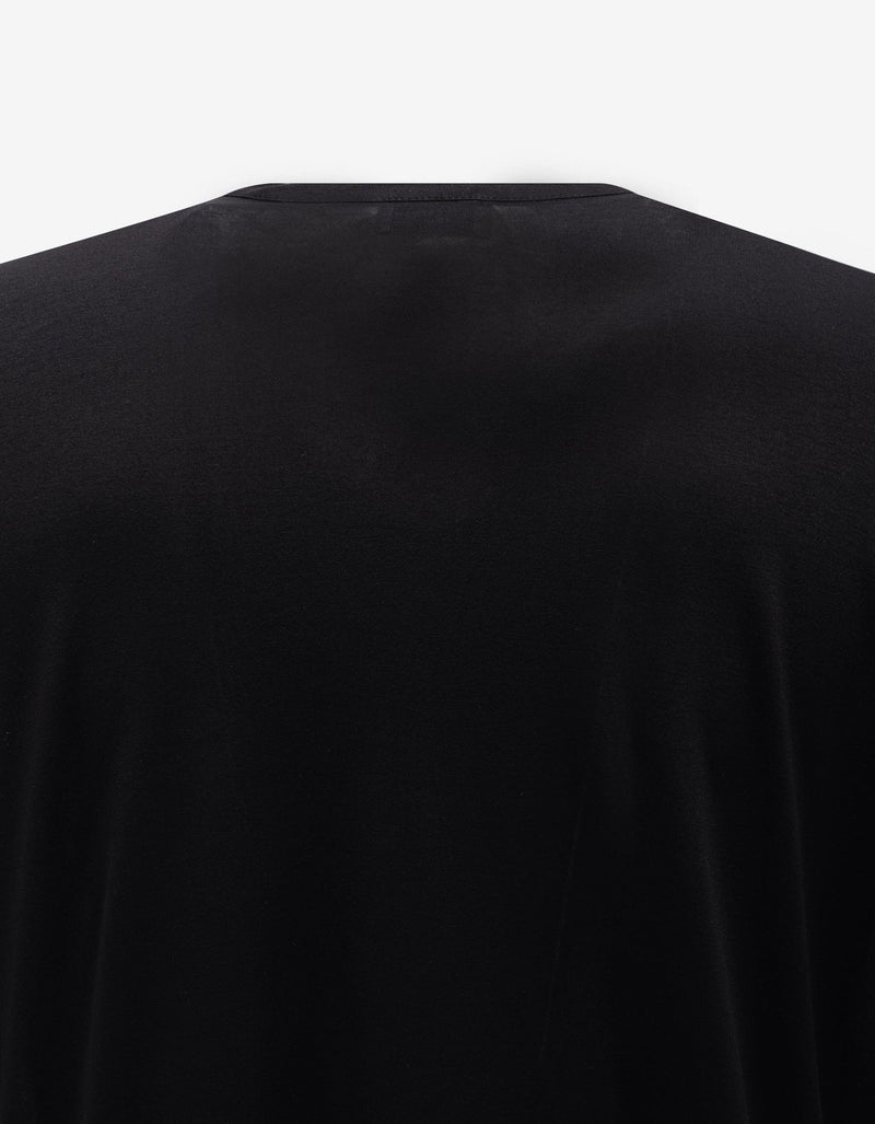 Saint Laurent Black Logo Embroidered T-Shirt