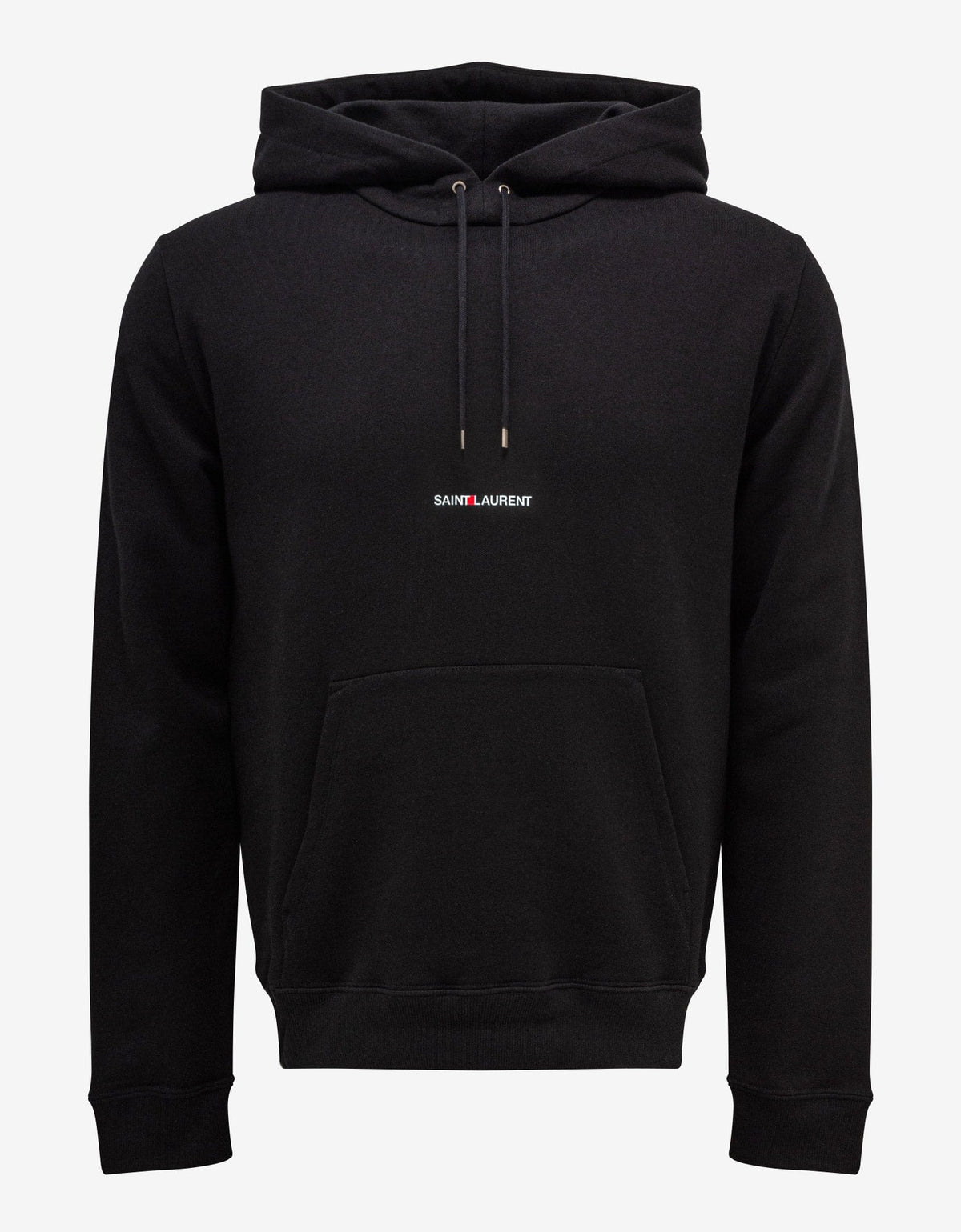 Saint Laurent Black Logo Print Hoodie