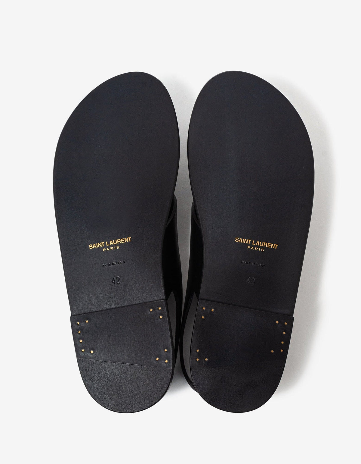 Saint Laurent Black Mojave Leather Sandals