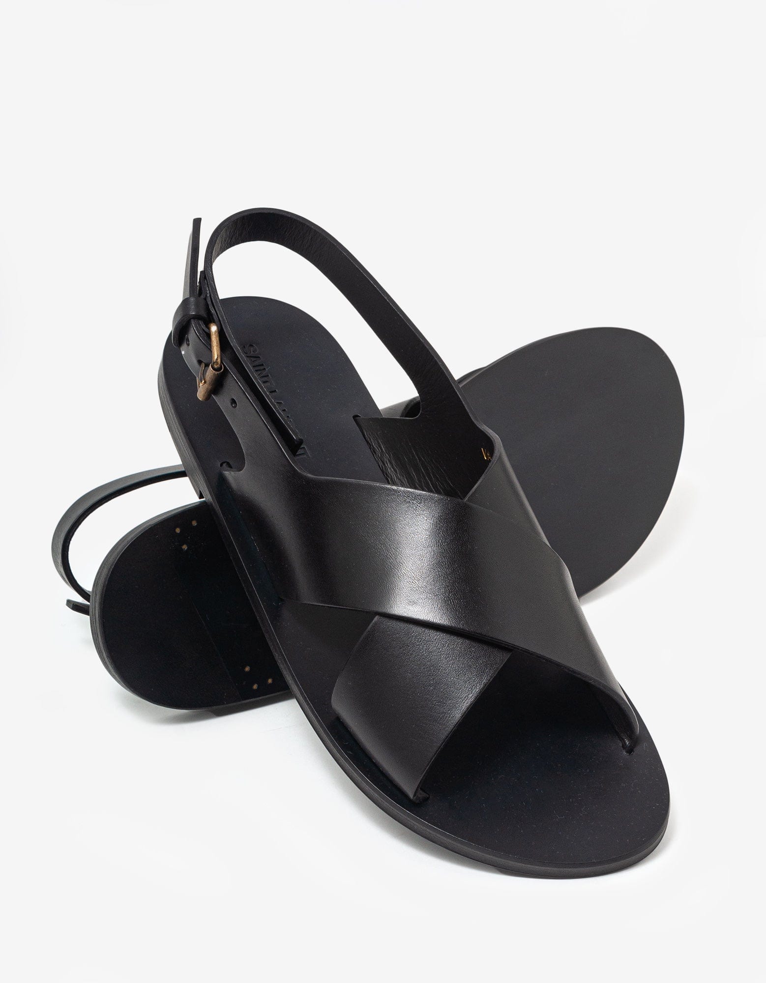 サンダル SAINT LAURENT MOJAVE SANDALS Saint Laurent Mojave Crisscross Sandals | Black | FARFETCH