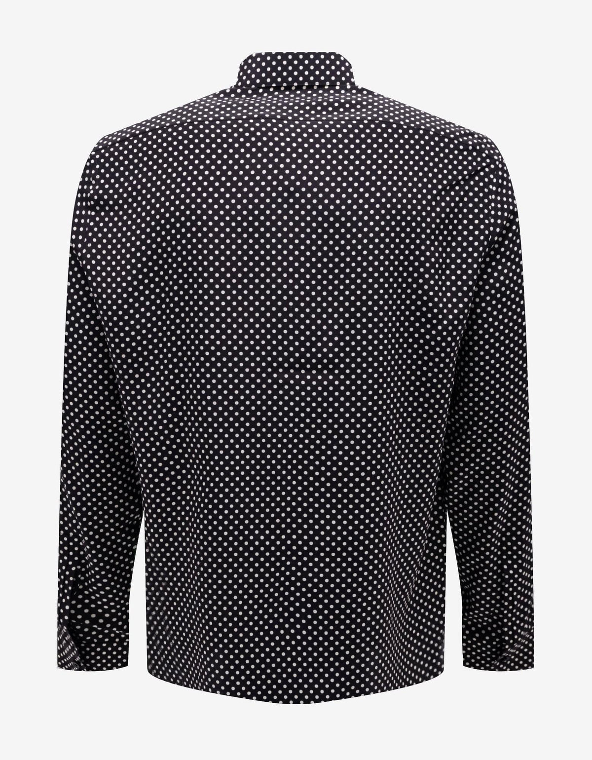 Saint Laurent Black Polka Dot Silk Shirt