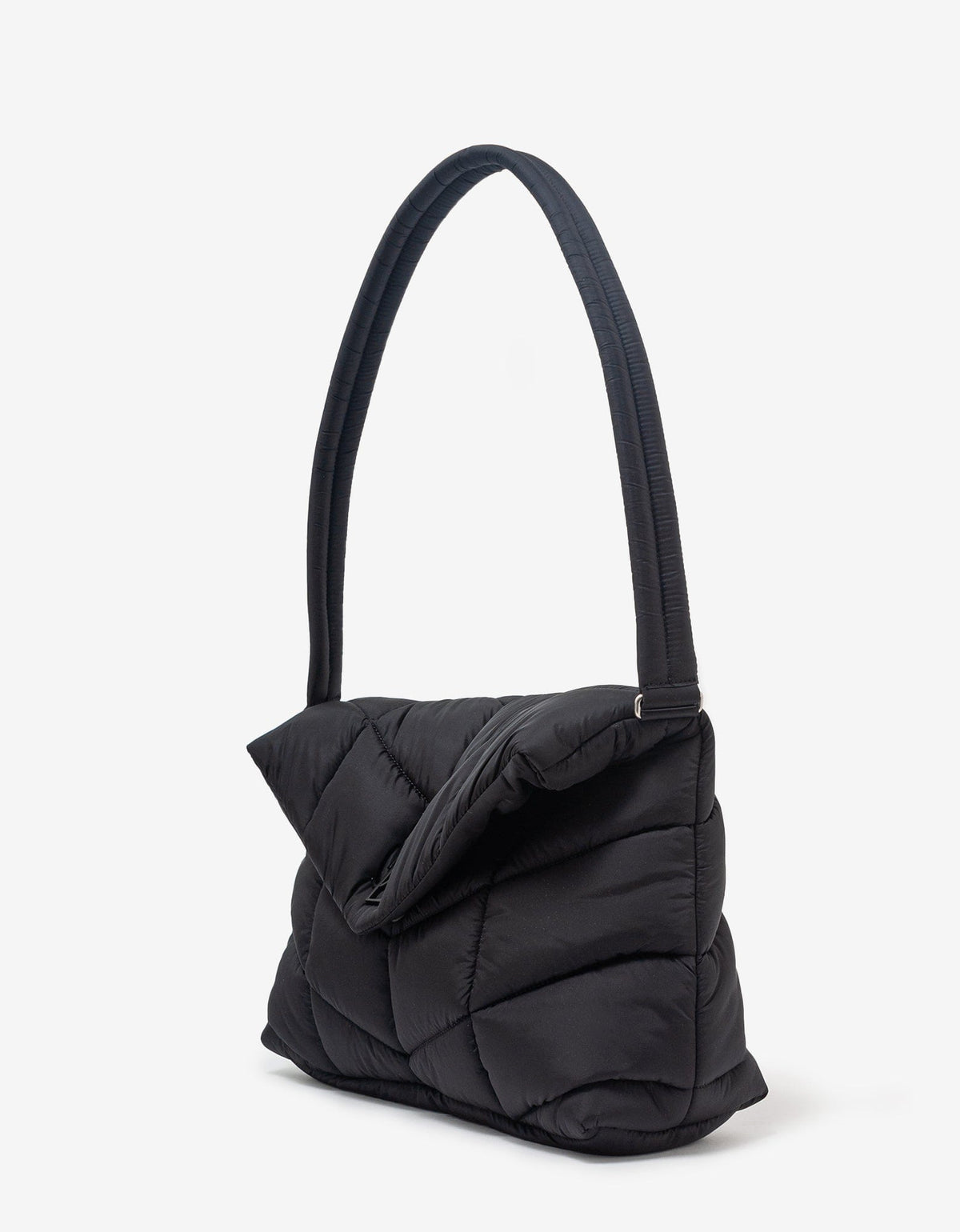 Saint Laurent Black Puffer Messenger Bag