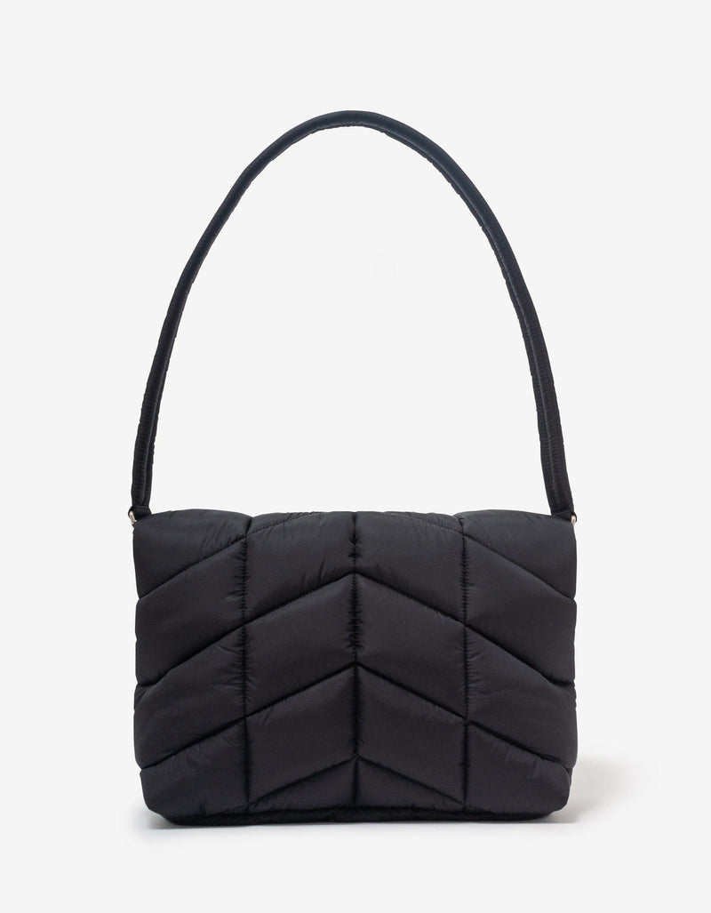 Saint Laurent Black Puffer Messenger Bag