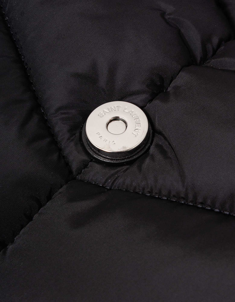 Saint Laurent Black Puffer Messenger Bag