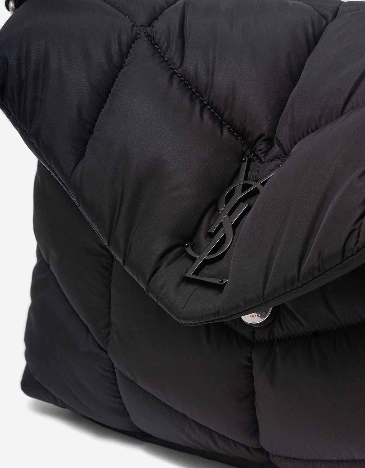 Saint Laurent Black Puffer Messenger Bag