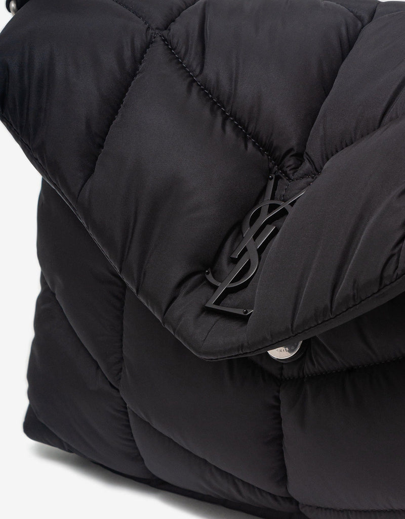 Saint Laurent Black Puffer Messenger Bag