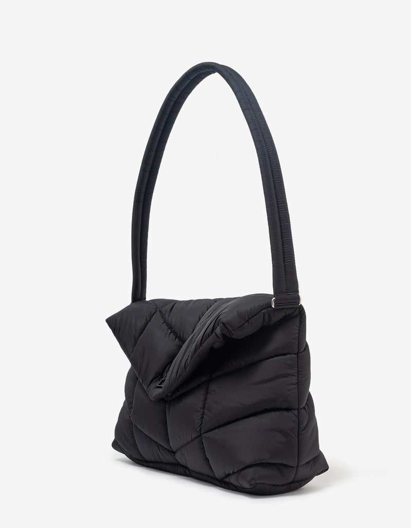 Saint Laurent Black Puffer Messenger Bag
