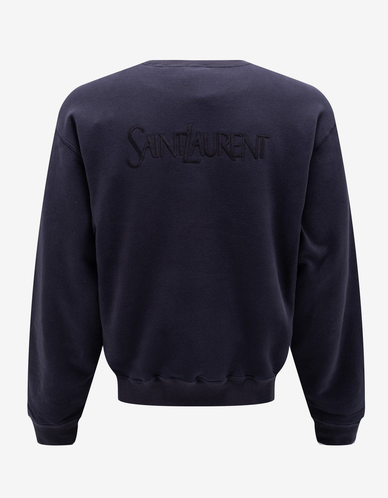 Saint Laurent Blue Logo Sweatshirt