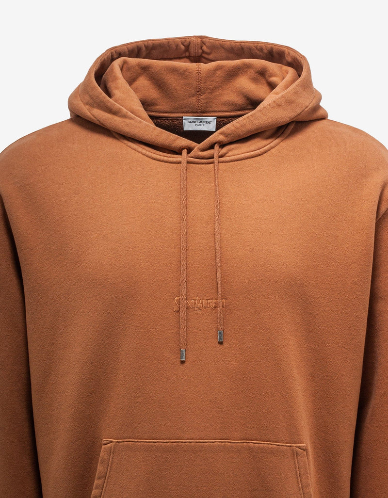 Saint Laurent Brown Logo Hoodie