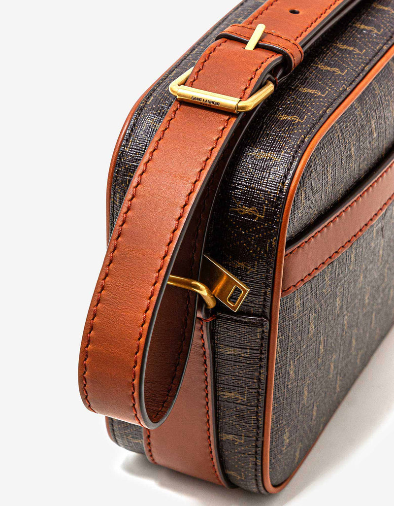 Saint Laurent Brown Monogram Camera Bag