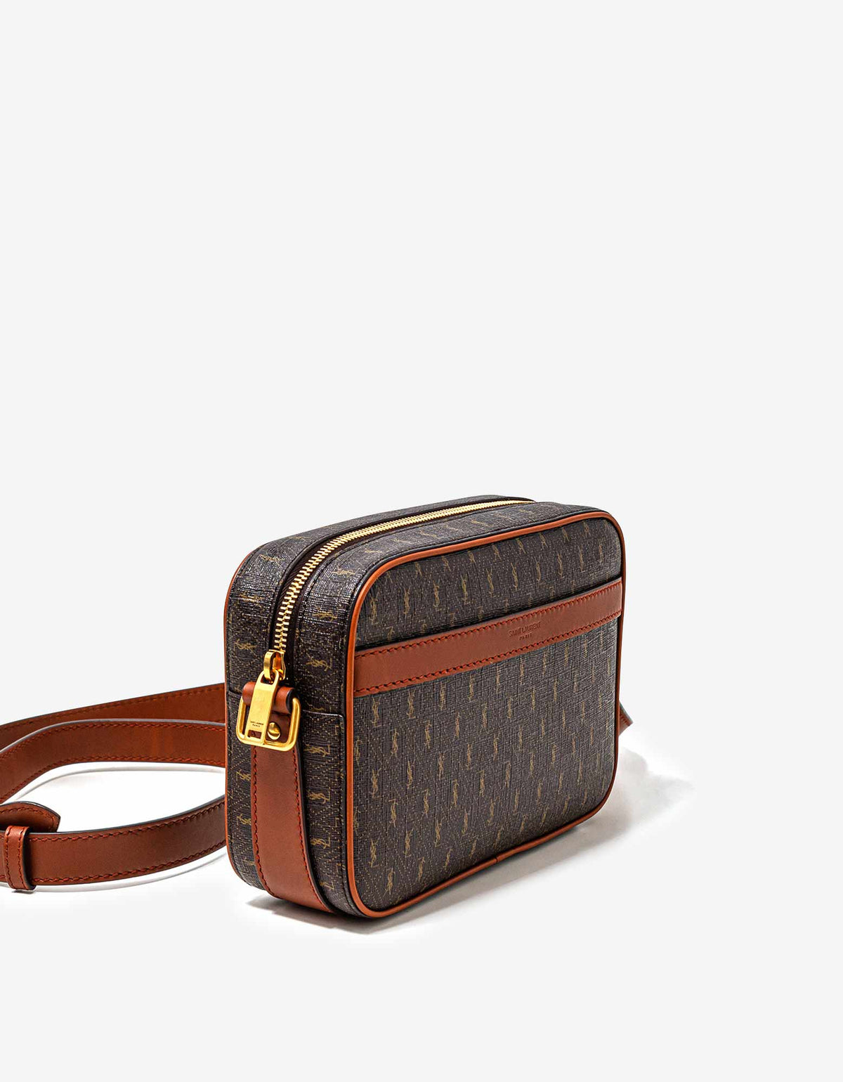 Saint Laurent Brown Monogram Camera Bag