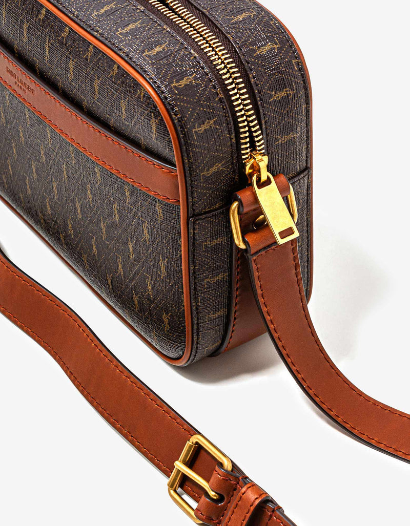 Saint Laurent Brown Monogram Camera Bag
