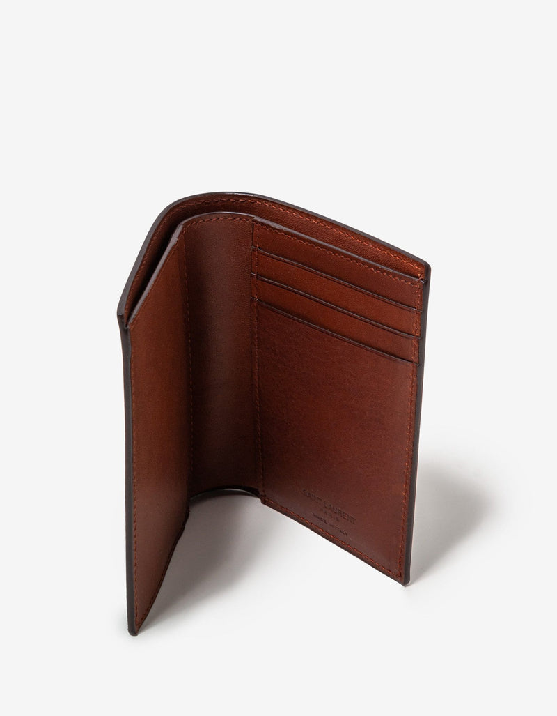 Saint Laurent Brown Monogram Card Wallet