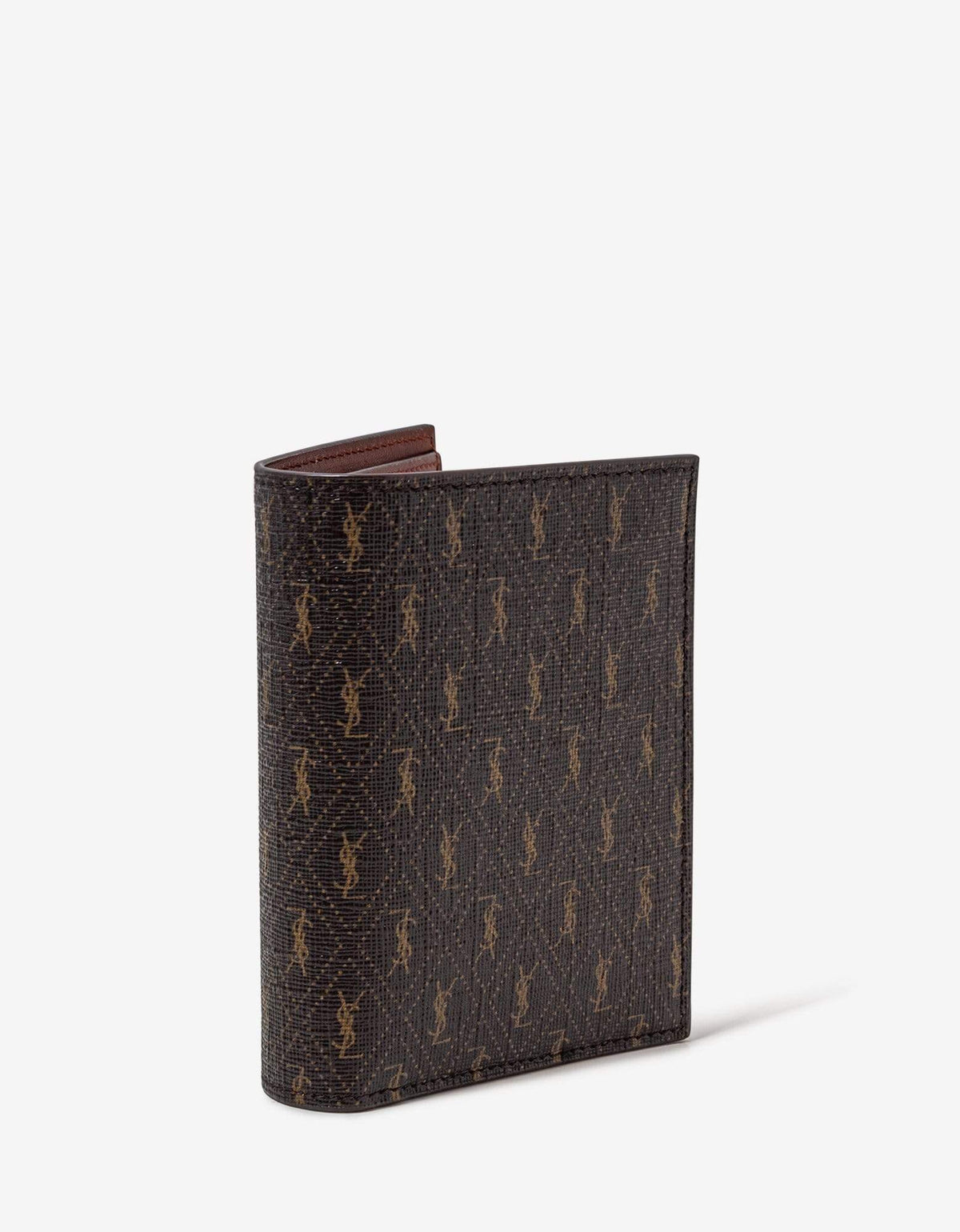 Saint Laurent Brown Monogram Card Wallet