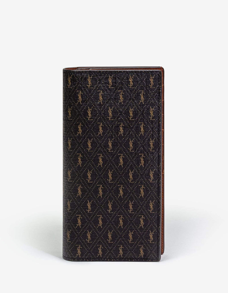 Saint Laurent Brown Monogram Continental Wallet