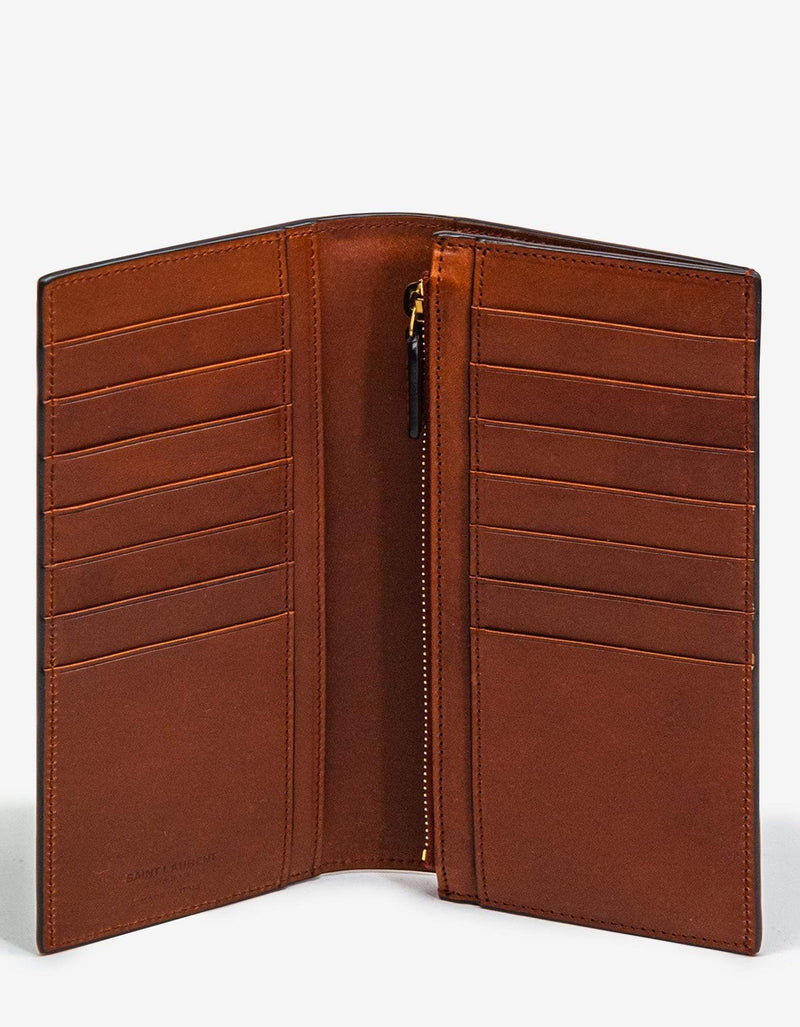 Saint Laurent Brown Monogram Continental Wallet