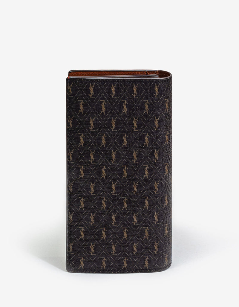 Saint Laurent Brown Monogram Continental Wallet
