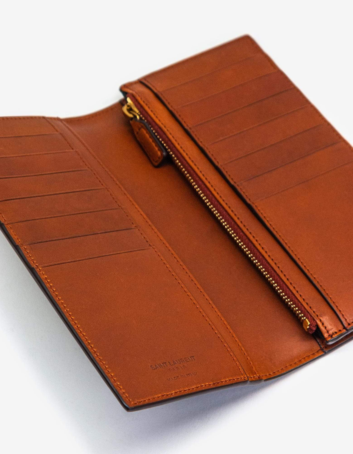 Saint Laurent Brown Monogram Continental Wallet
