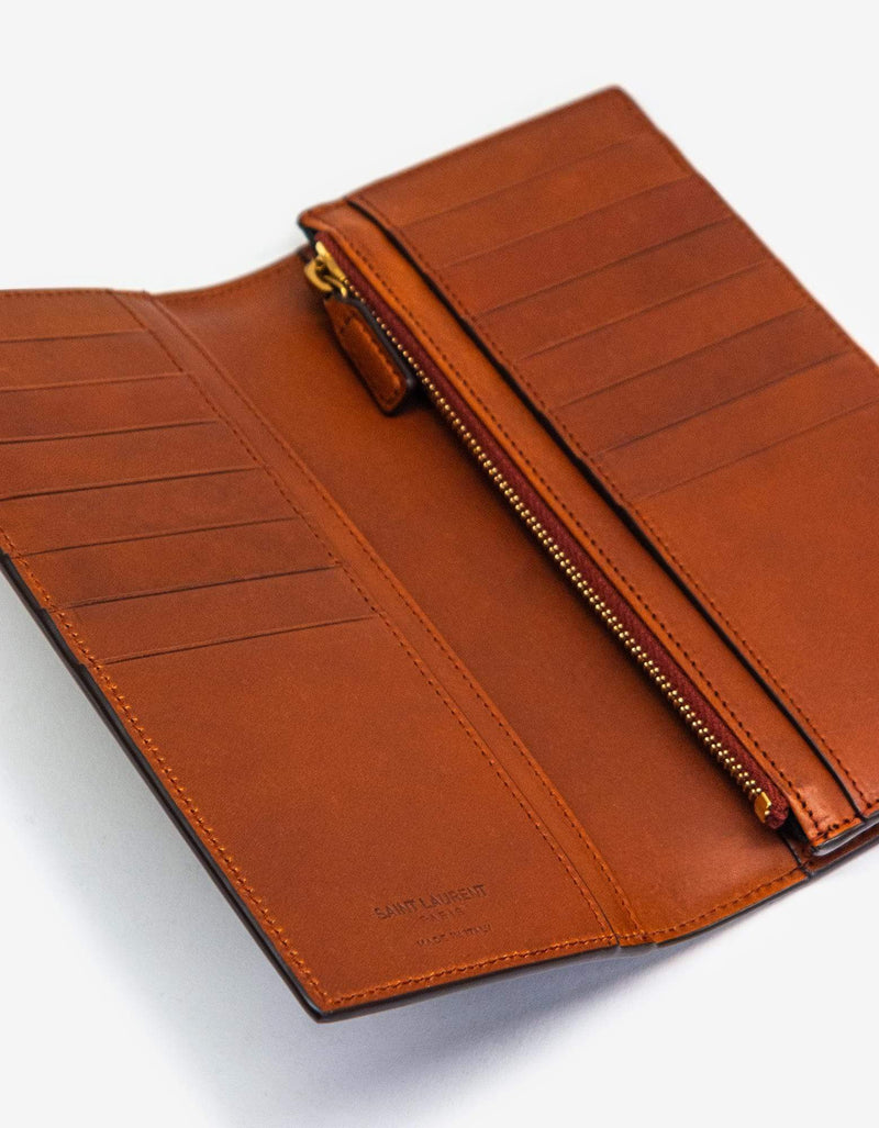 Saint Laurent Brown Monogram Continental Wallet