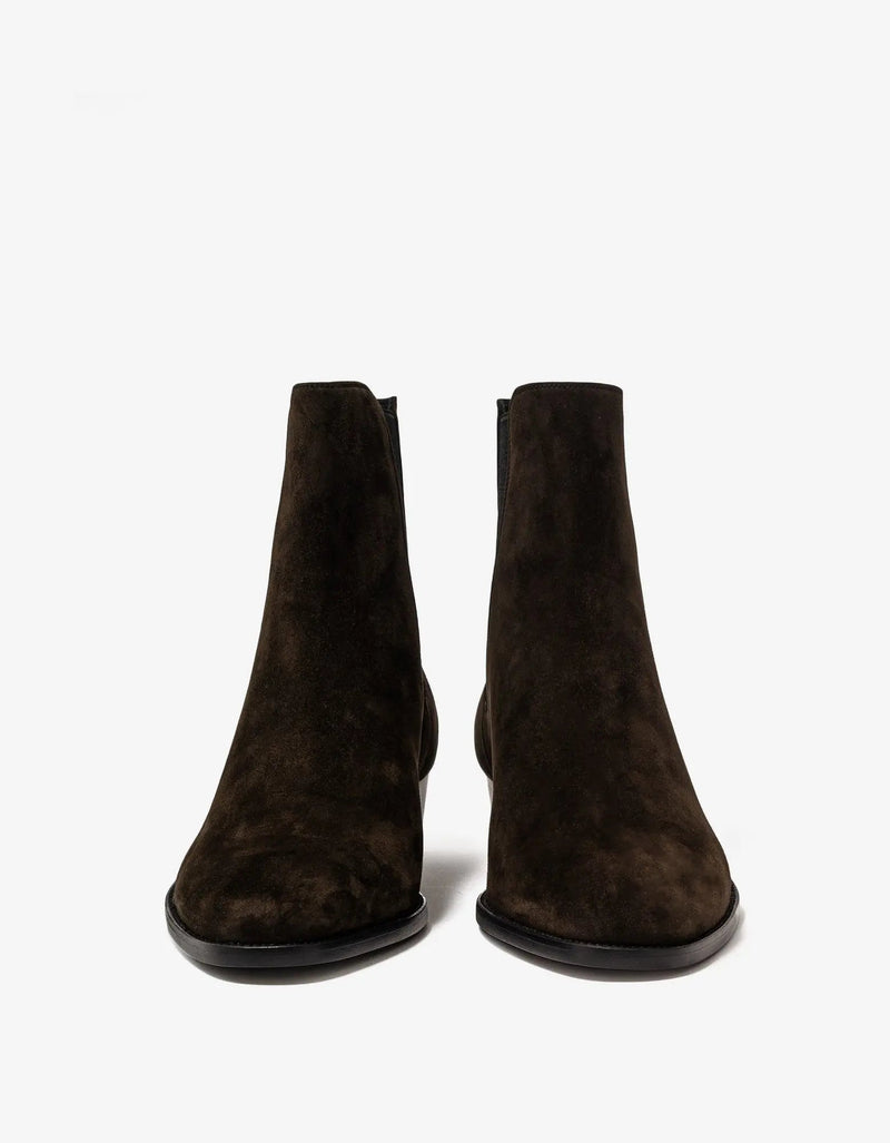 Saint Laurent Brown Suede Wyatt Chelsea Boots – Zoo Fashions