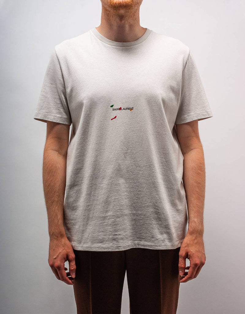 Saint Laurent Bruno V. Roels Paint Logo Rive Gauche T-Shirt