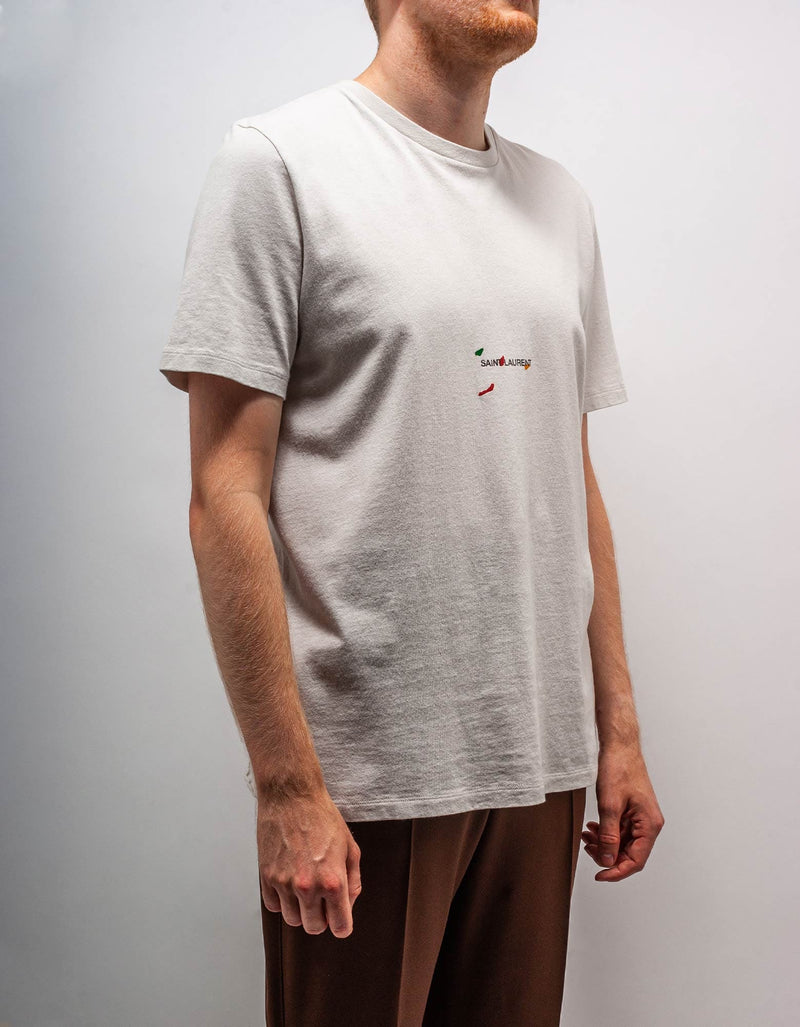 Saint Laurent Bruno V. Roels Paint Logo Rive Gauche T-Shirt