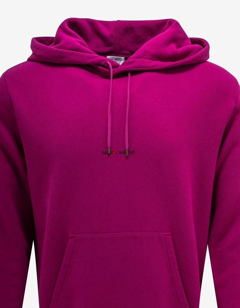 Saint Laurent Fuchsia Saint Laurent Rive Gauche Hoodie