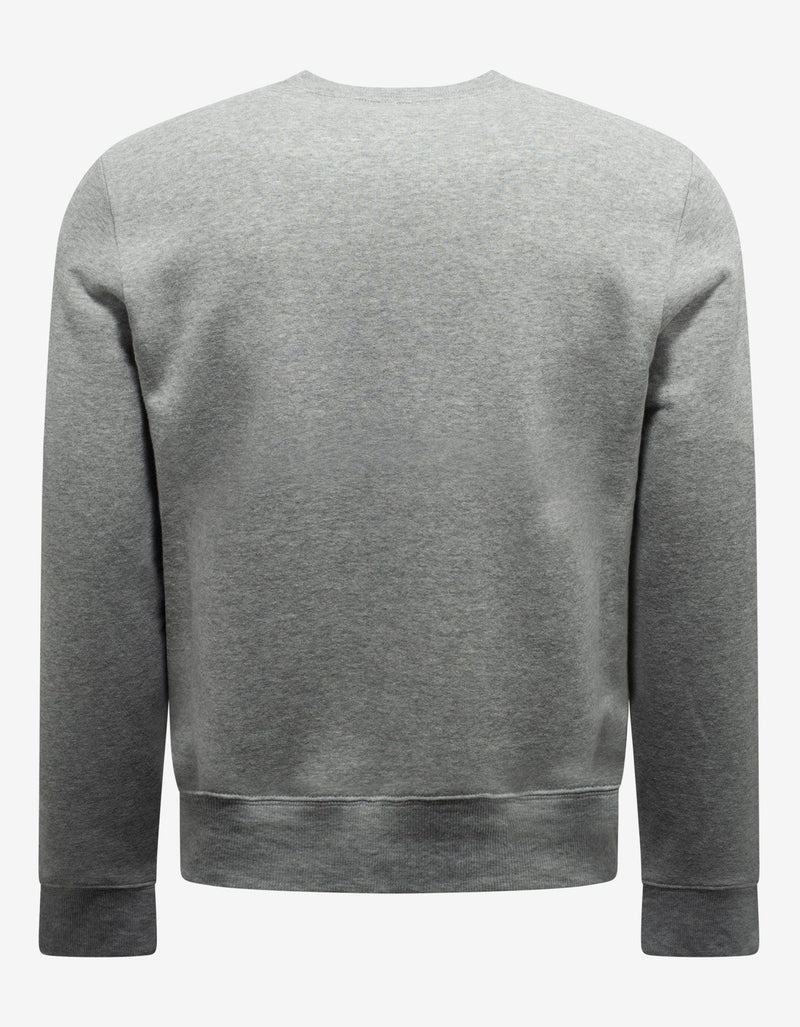 Saint Laurent Grey Marl Malibu Print Sweatshirt