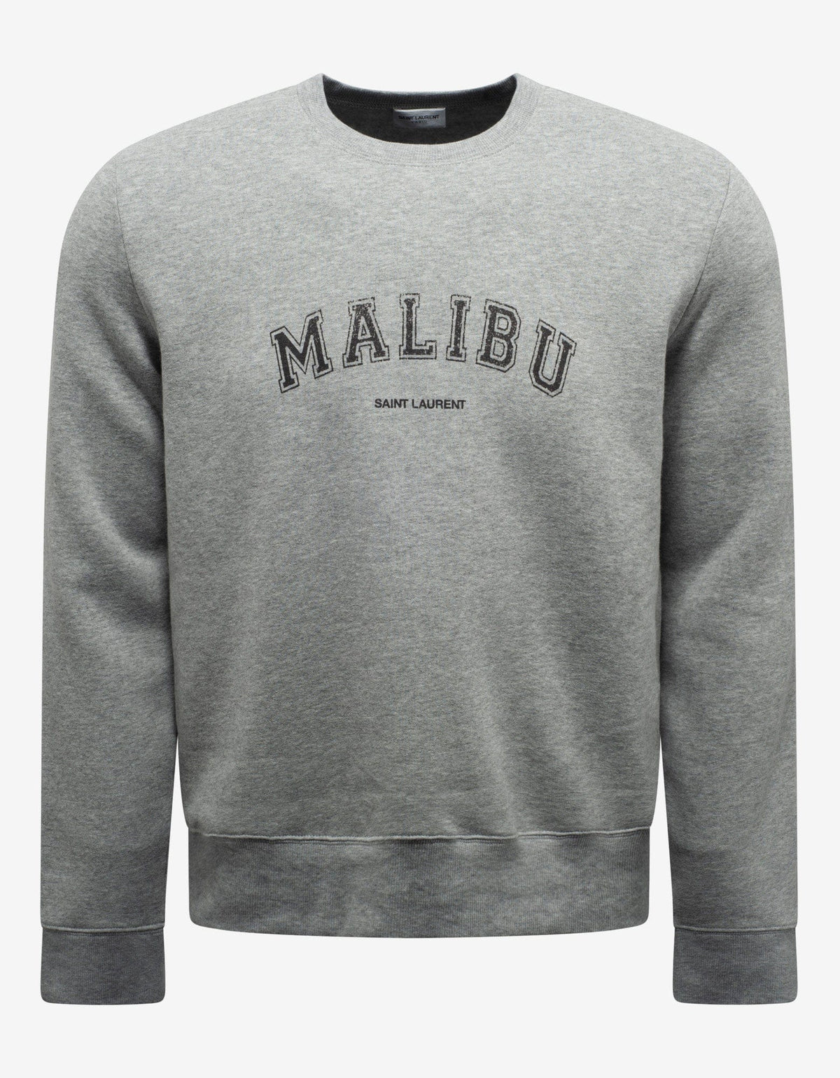 Saint Laurent Grey Marl Malibu Print Sweatshirt