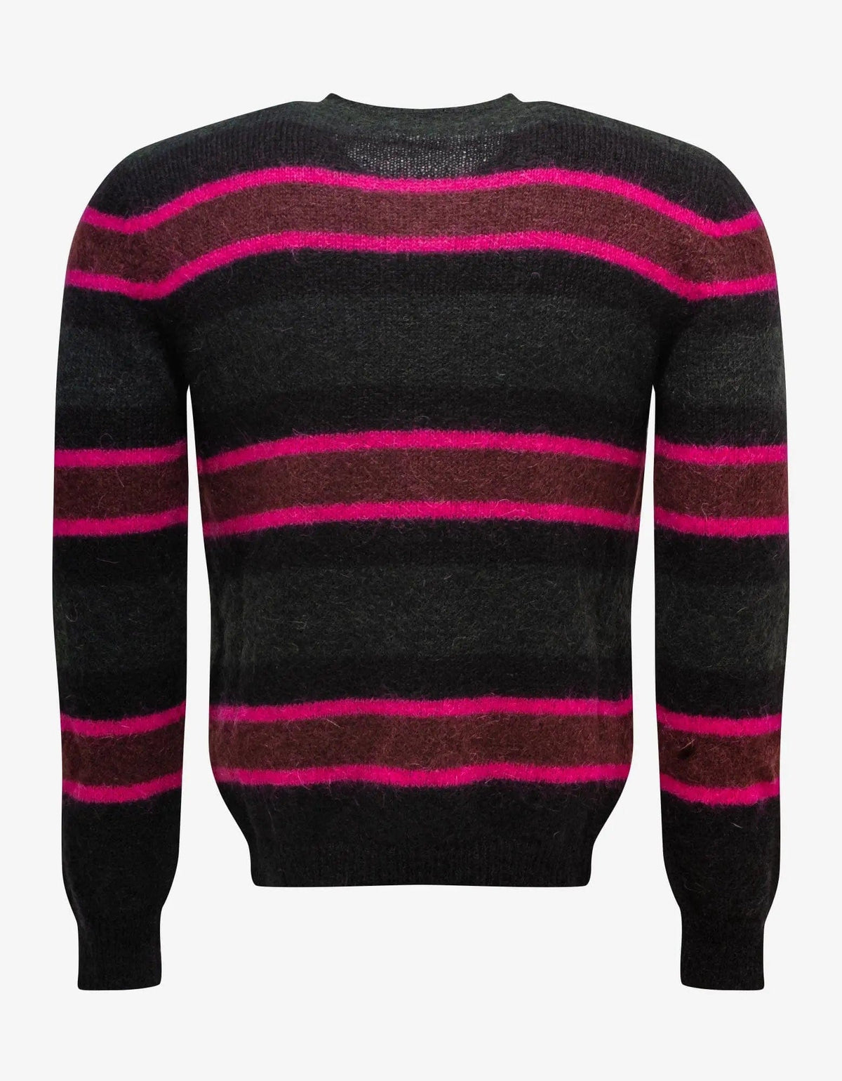 Saint Laurent Grey Stripe Mohair Sweater M Grey - Main Image