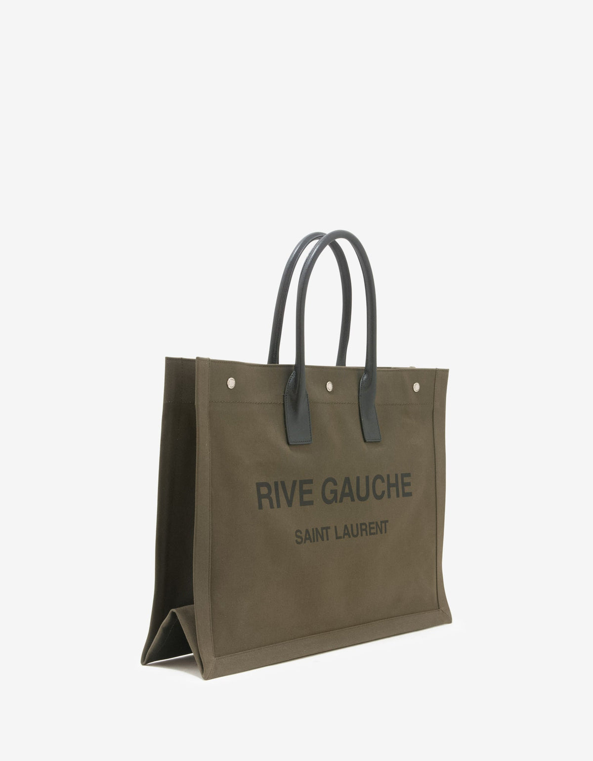 Saint Laurent Khaki Rive Gauche Tote Bag