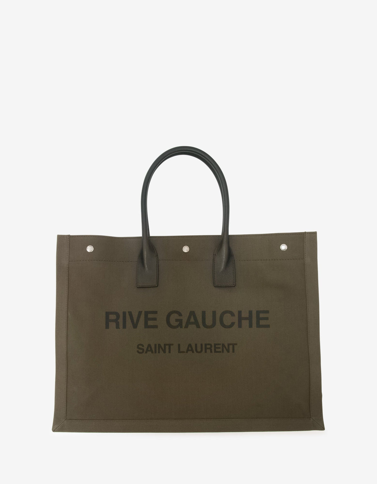 Saint Laurent Khaki Rive Gauche Tote Bag
