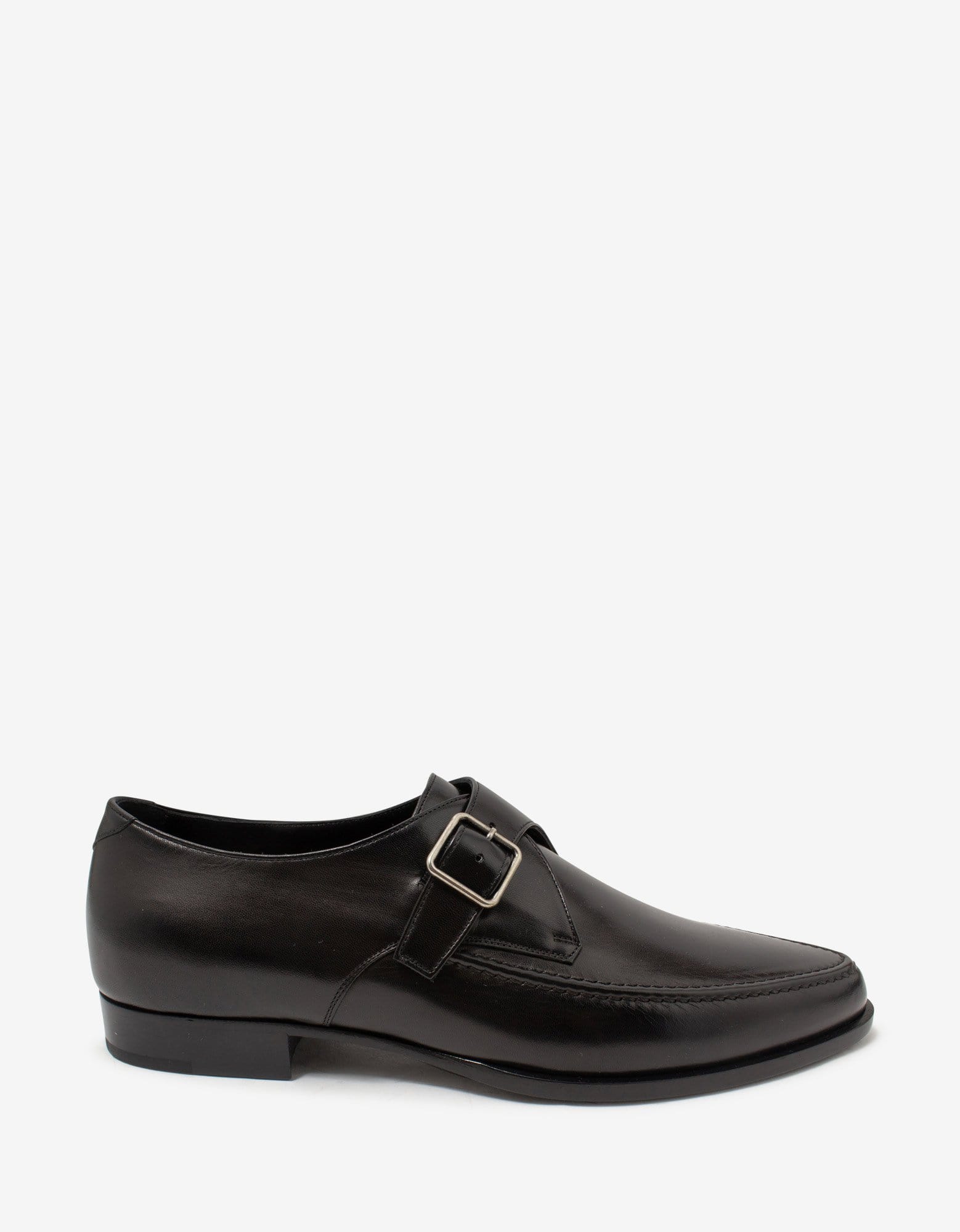 Saint Laurent Marceau Black Leather Monk Strap Shoes – Zoo