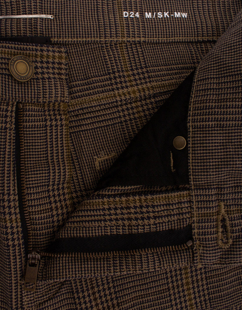 Saint Laurent Prince Of Wales Check Skinny Jeans