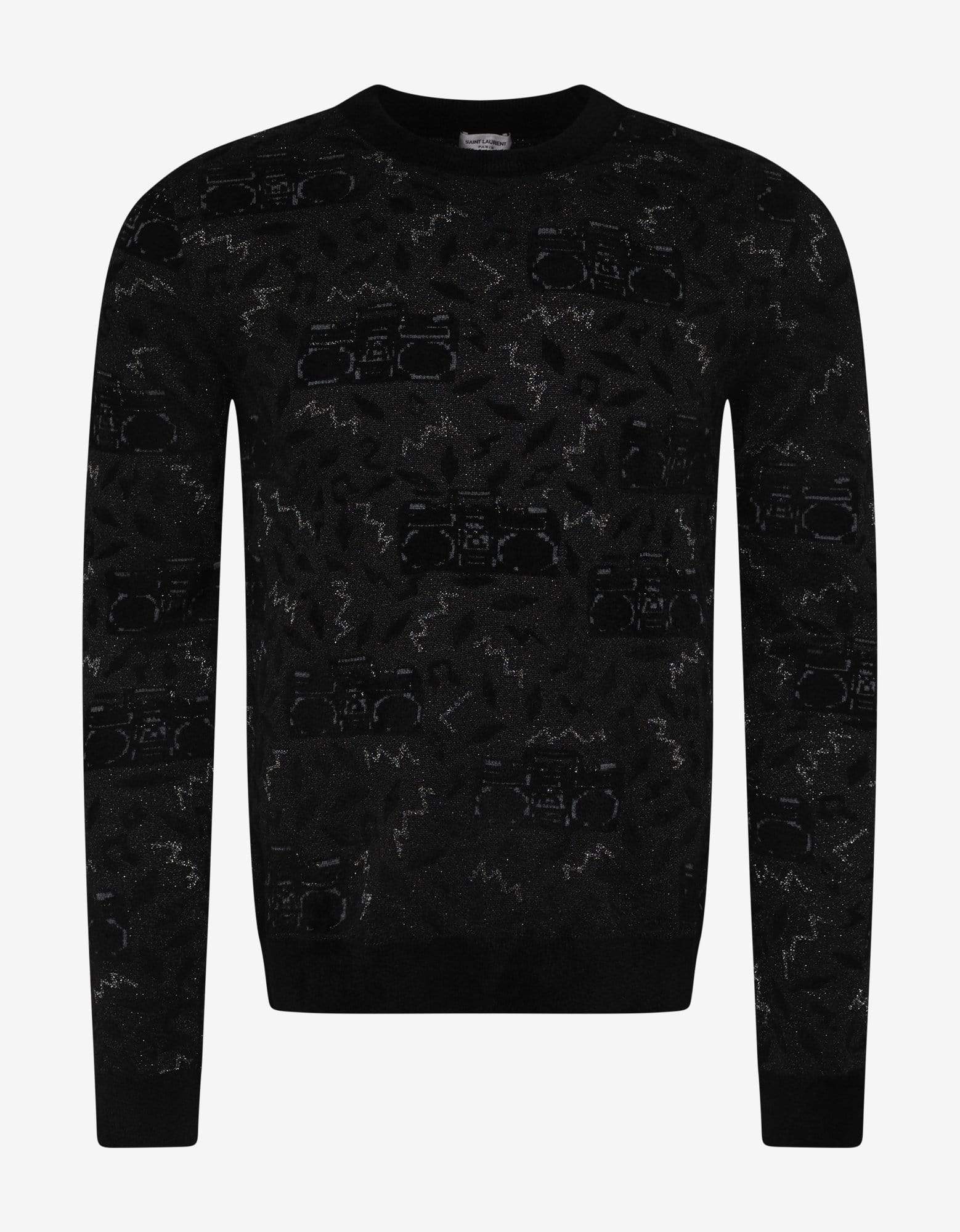 Saint Laurent Radio Jacquard Oversized Sweater – Zoo Fashions