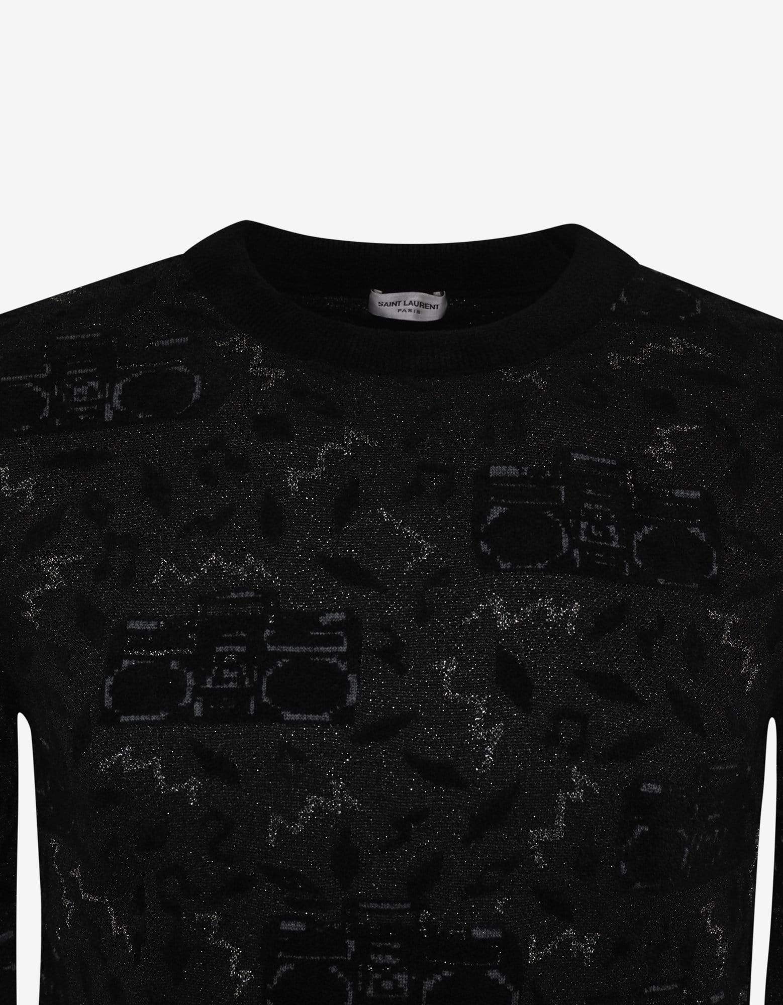 Saint Laurent Radio Jacquard Oversized Sweater – Zoo Fashions Saint Laurent Radio Jacquard Oversized Sweater – Zoo Fashions
