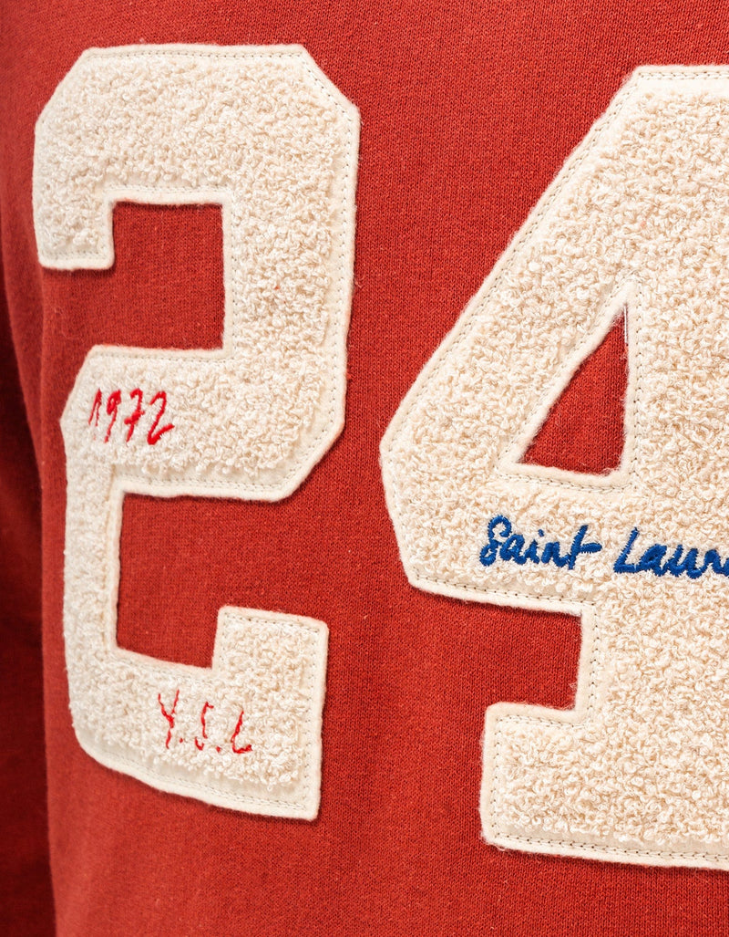 Saint Laurent Red "24 Saint Laurent" Sweatshirt