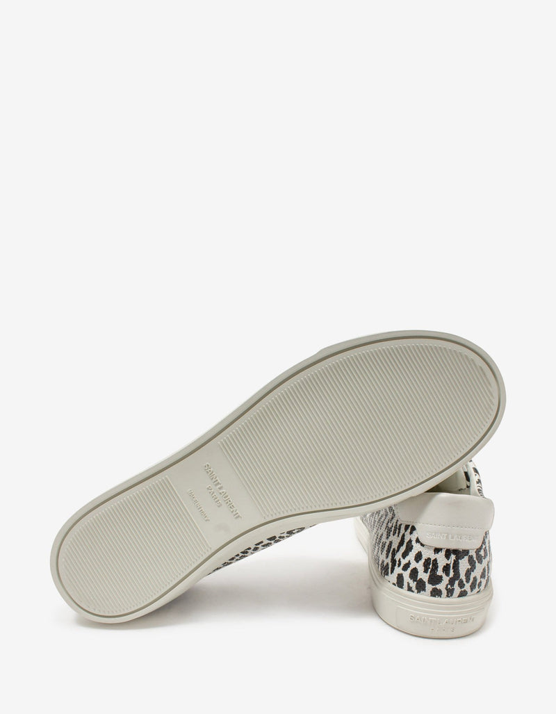 Saint Laurent Saint Laurent Andy Babycat Print Leather Trainers