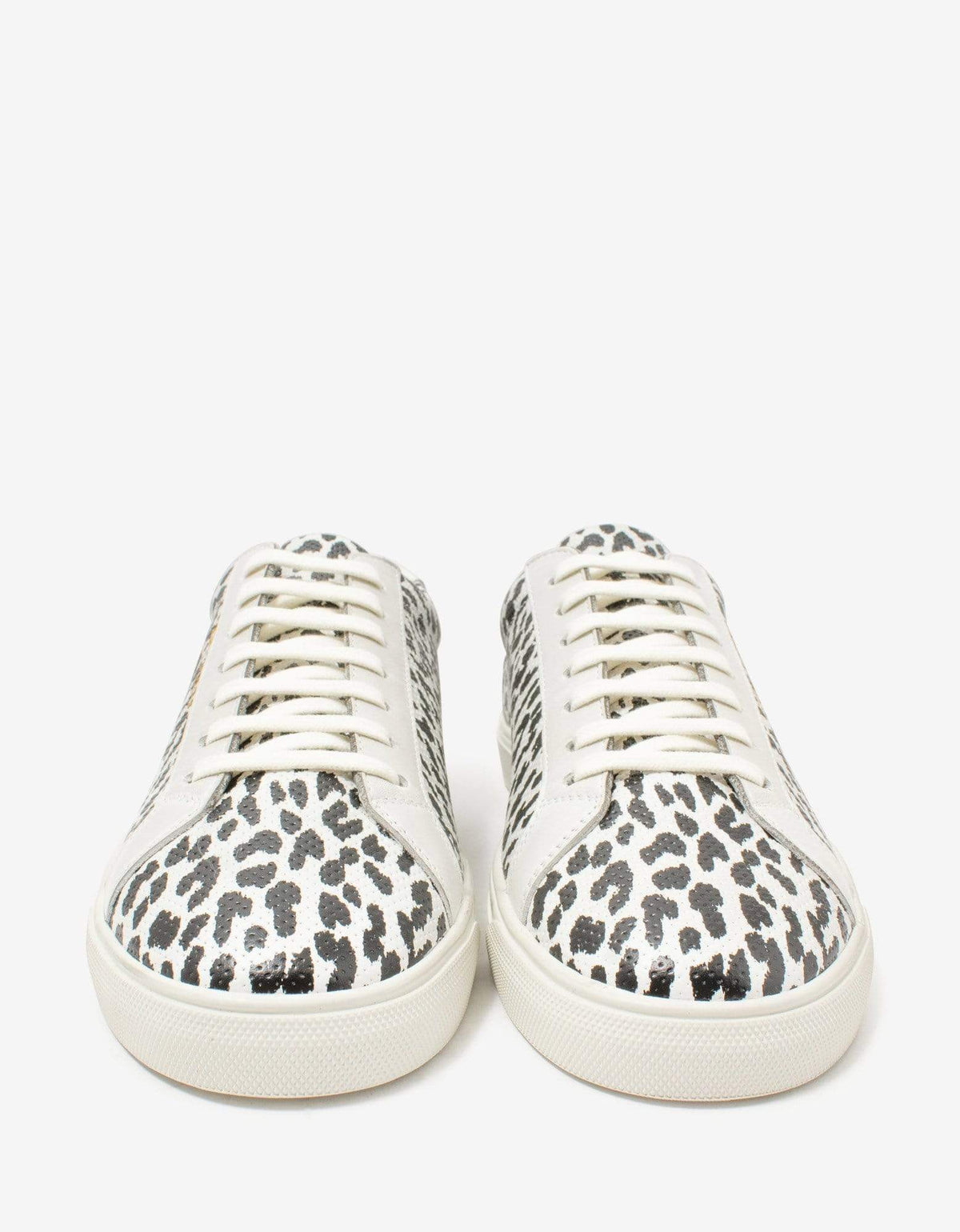 Saint Laurent Saint Laurent Andy Babycat Print Leather Trainers
