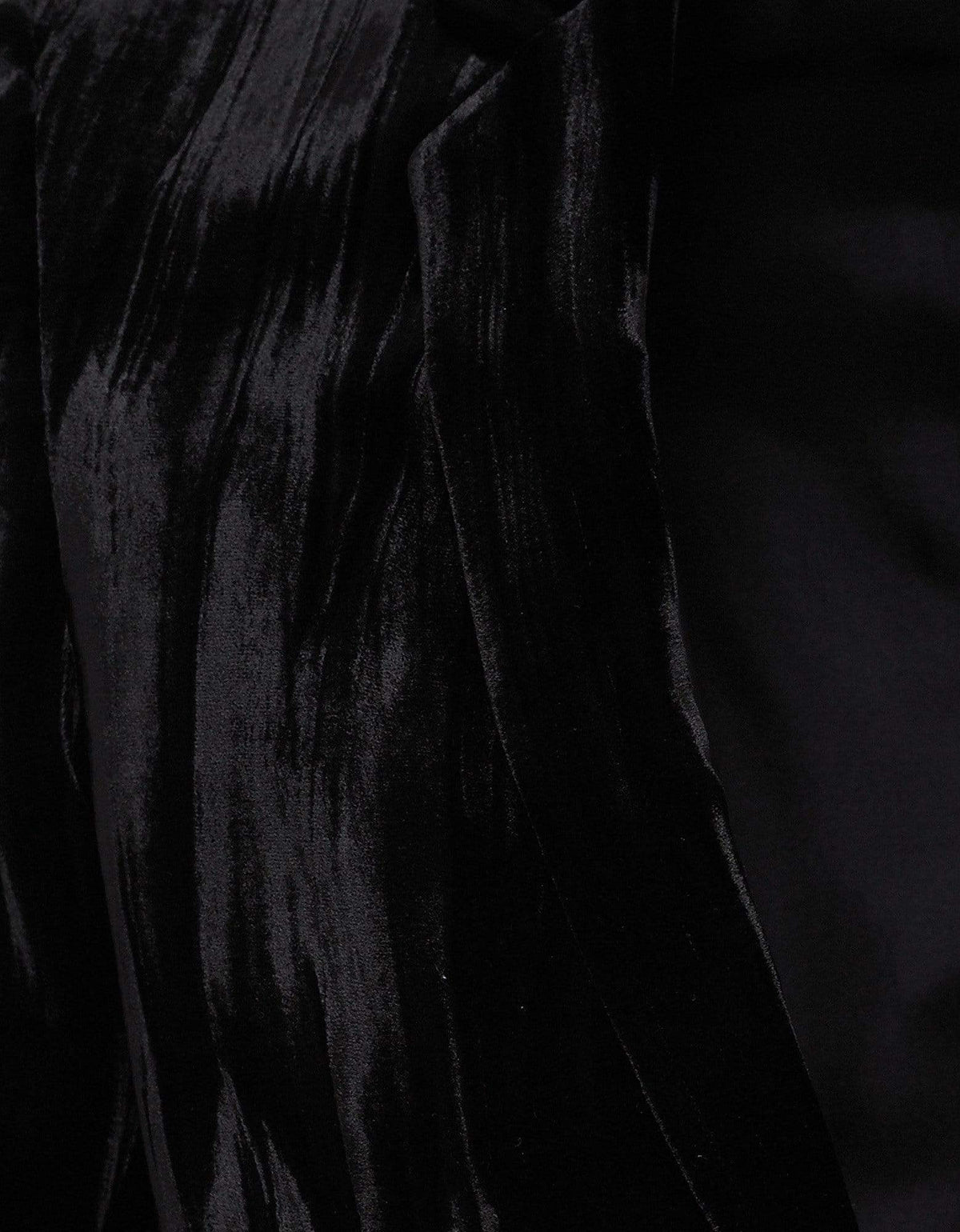 Saint Laurent Saint Laurent Black Crinkled Velvet Blazer