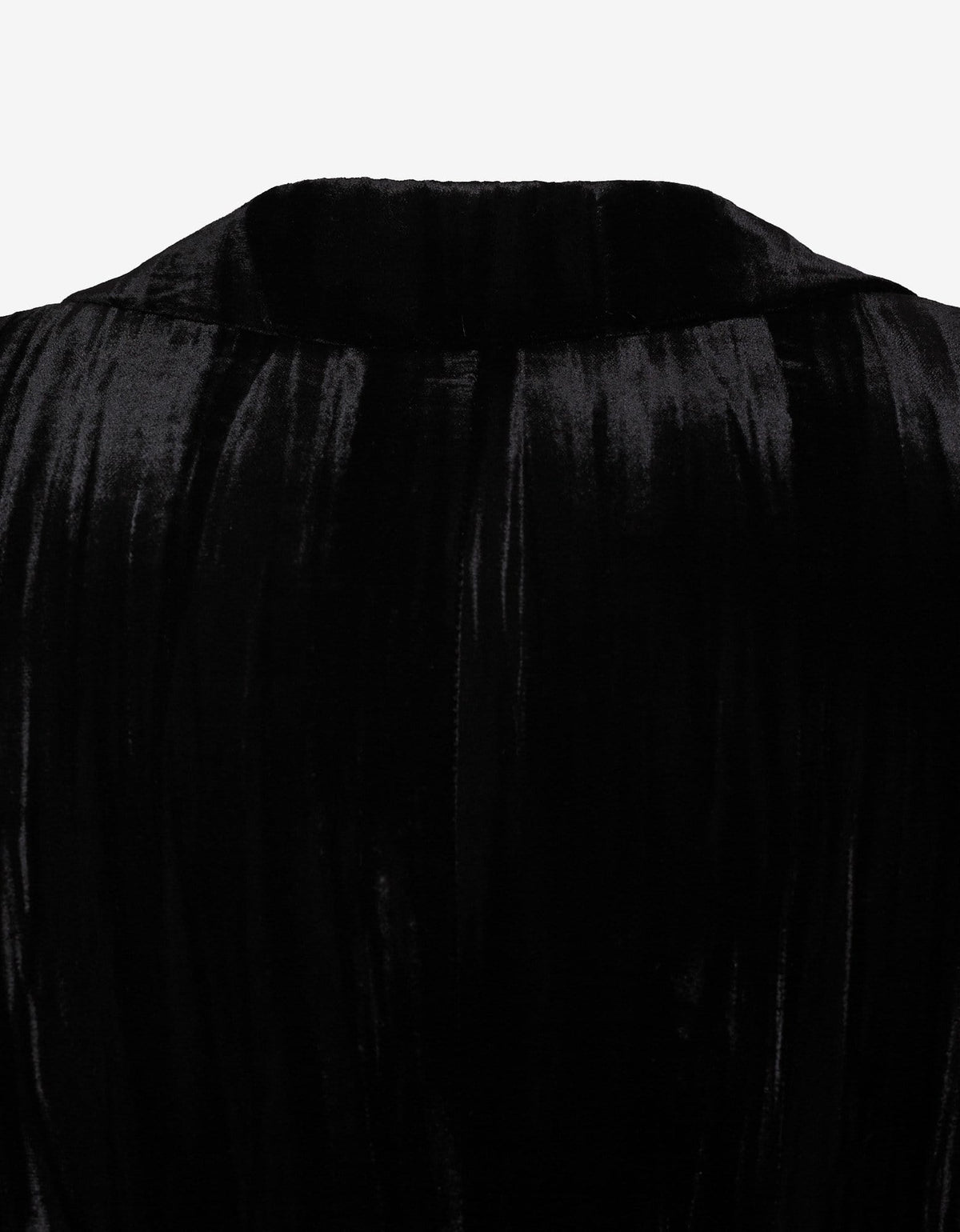 Saint Laurent Saint Laurent Black Crinkled Velvet Blazer