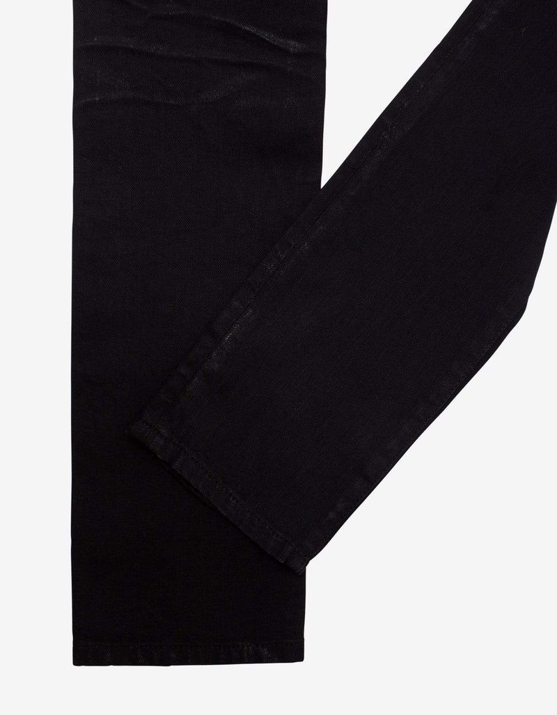 Saint Laurent Saint Laurent Black Skinny Jeans with Silver Coating